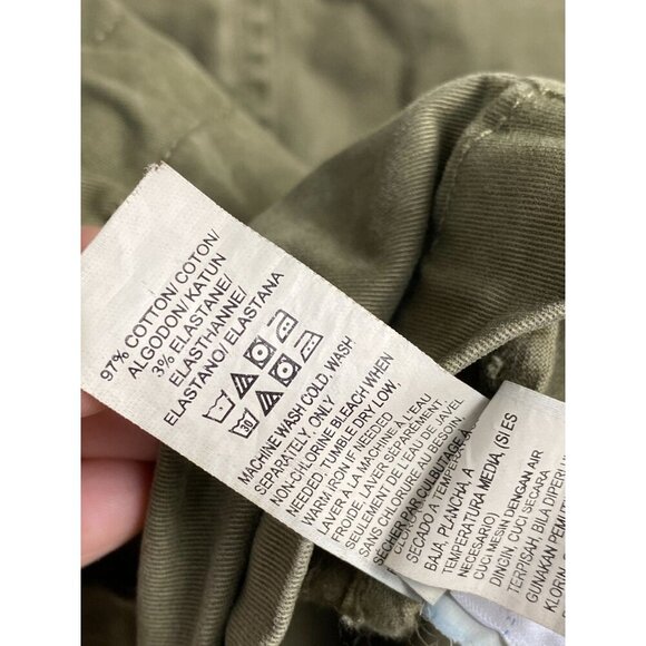 Lucky Brand Womens Barn Chore Jacket Size Medium Olive Green Utility Cargo Zip - Picture 4 of 12